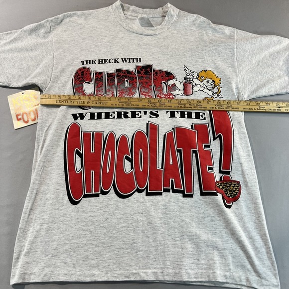 Vintage 1980s Funny Valentine's Day T-Shirt Sz L Single Stitch Never Worn - Picture 6 of 8